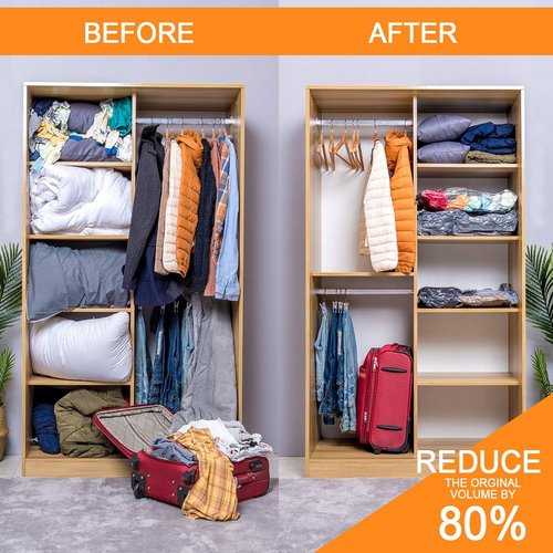 GONGSHI Vacuum Storage Bags - Space-Saving Seal Bags for Clothing & Travel | 12 Combo Set