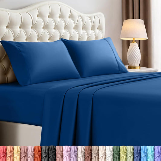 Utopia Bedding Full Size Sheet Set - Soft, Breathable Microfiber, 4-Piece in Dusk Blue | Oeko Tex Certified