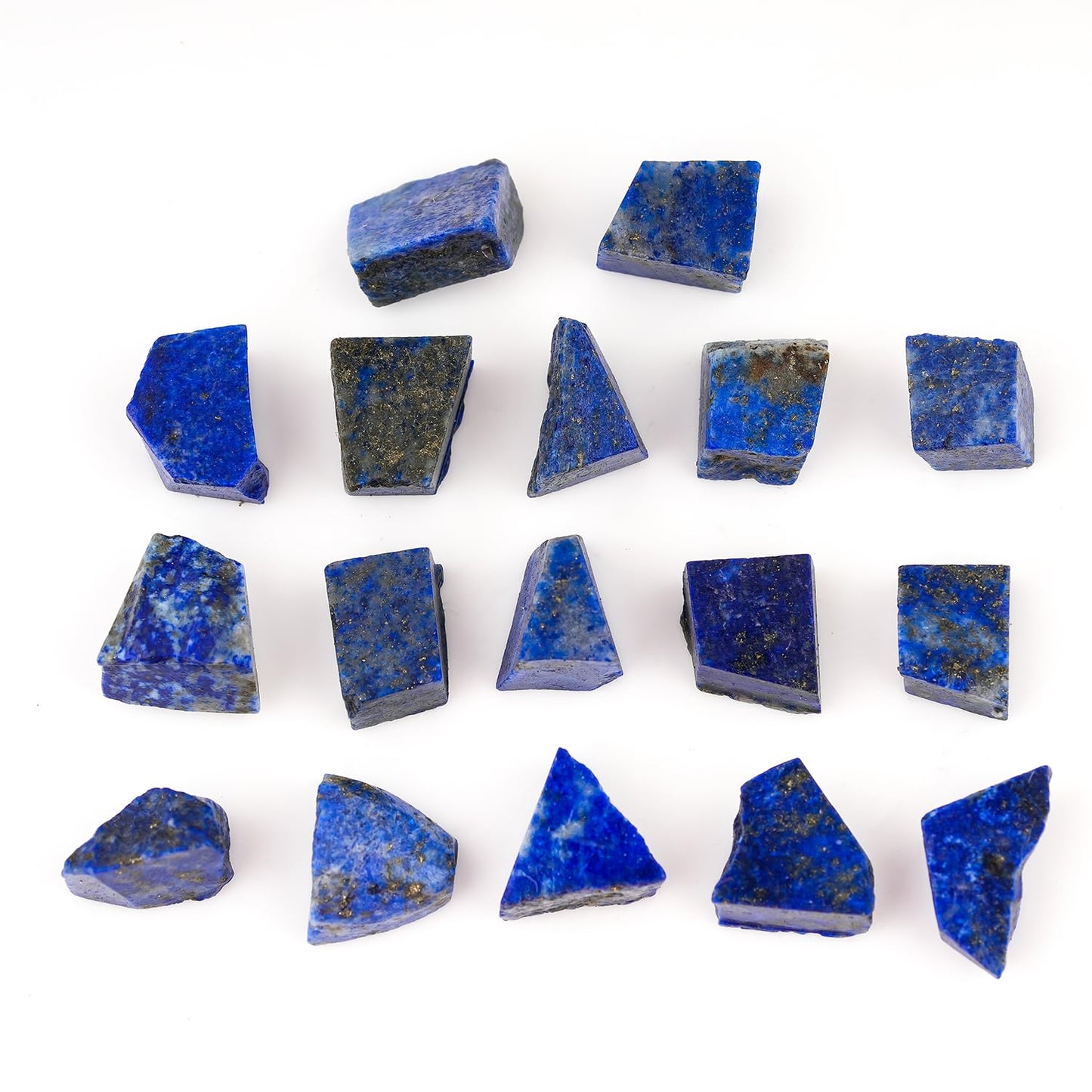 ColouredRocks 100 carats Lapis Lazuli Crystals, Raw Stones, Rough Gemstones, Jewelry Making Supply, Cabbing, Polishing, Cutting, DIY, Crafts (10pcs) (8-12mm)