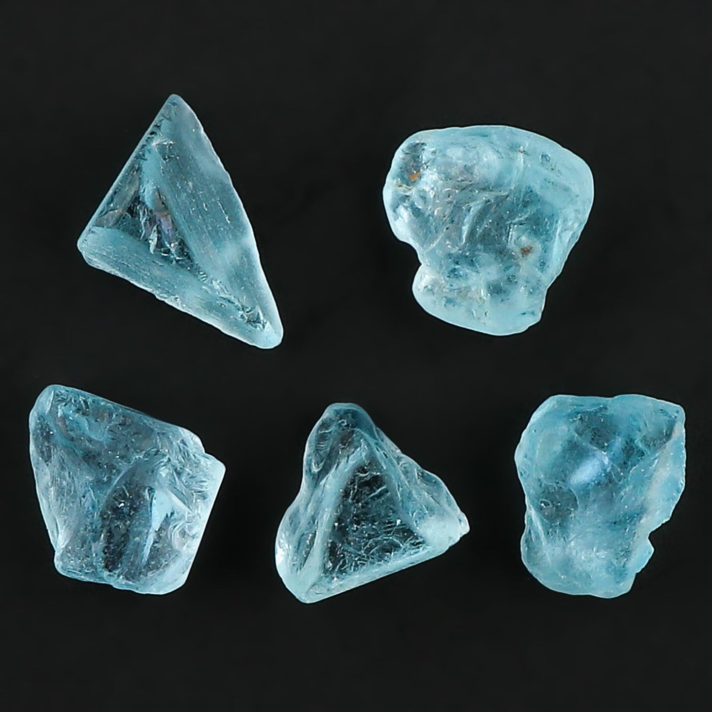 CRYSTALINES (5pcs) AAA Natural Raw Blue Topaz Gemstones, Wholesale Rough Stones, DIY Jewelry Making, Topaz Loose Supplies, Reiki & Healing Crystals, November Birthstone, Success Stone