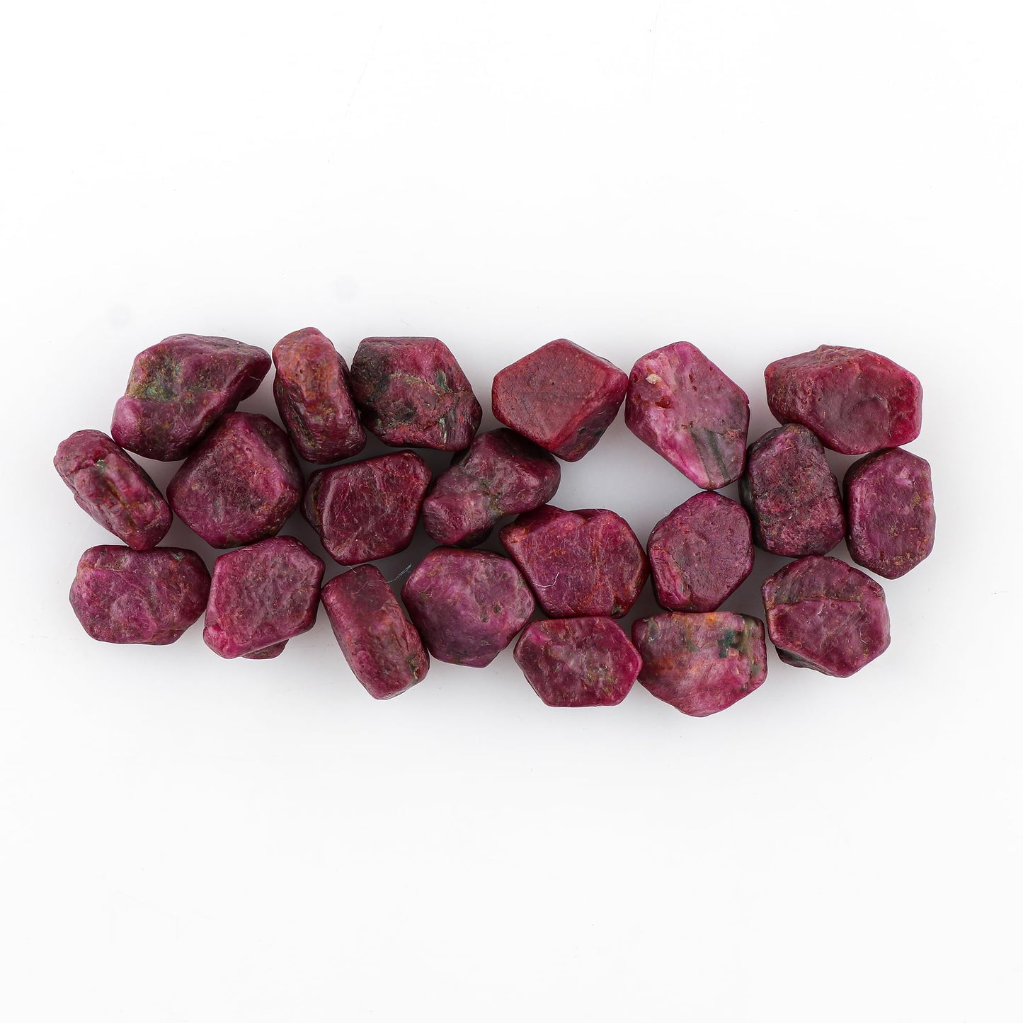 CRYSTALINES (50cts (10-12pcs) Natural Raw Ruby Gemstones, Wholesale Rough Stones Bulk Loose Supplies, DIY Craft Jewelry Making, July Birthstone, Healing Crystals, Gem Collection