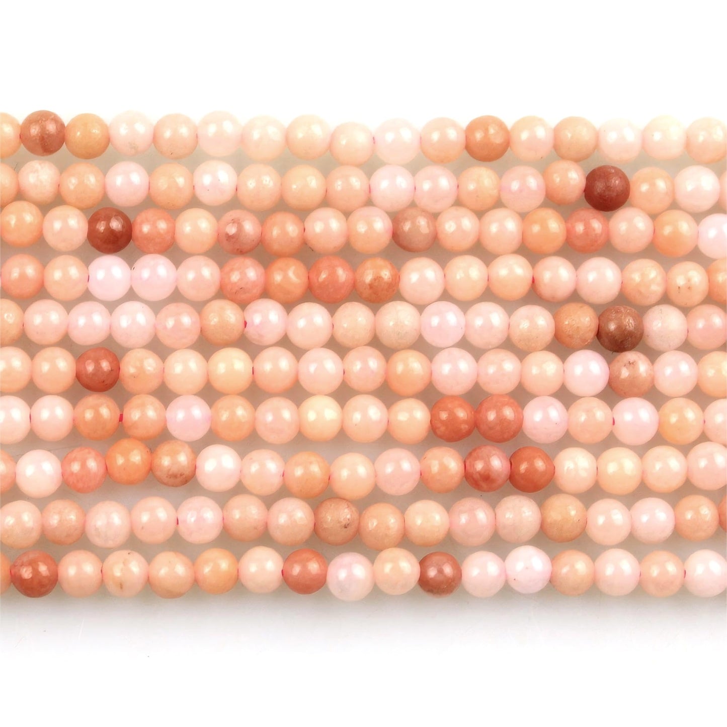 MJDCB 320pcs Natural Small Stone Beads 2mm Pink Aventurine Round Smooth Loose Gemstone Bead for Jewelry Making Bracelets Earrings Necklaces Accessories