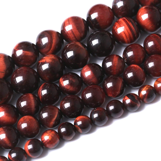 32PCS 12MM AAA Red Tiger Eye Stone Beads Natural Gemstone Bead Crystal Healing Energy Jewelry Making DIY 15 inches