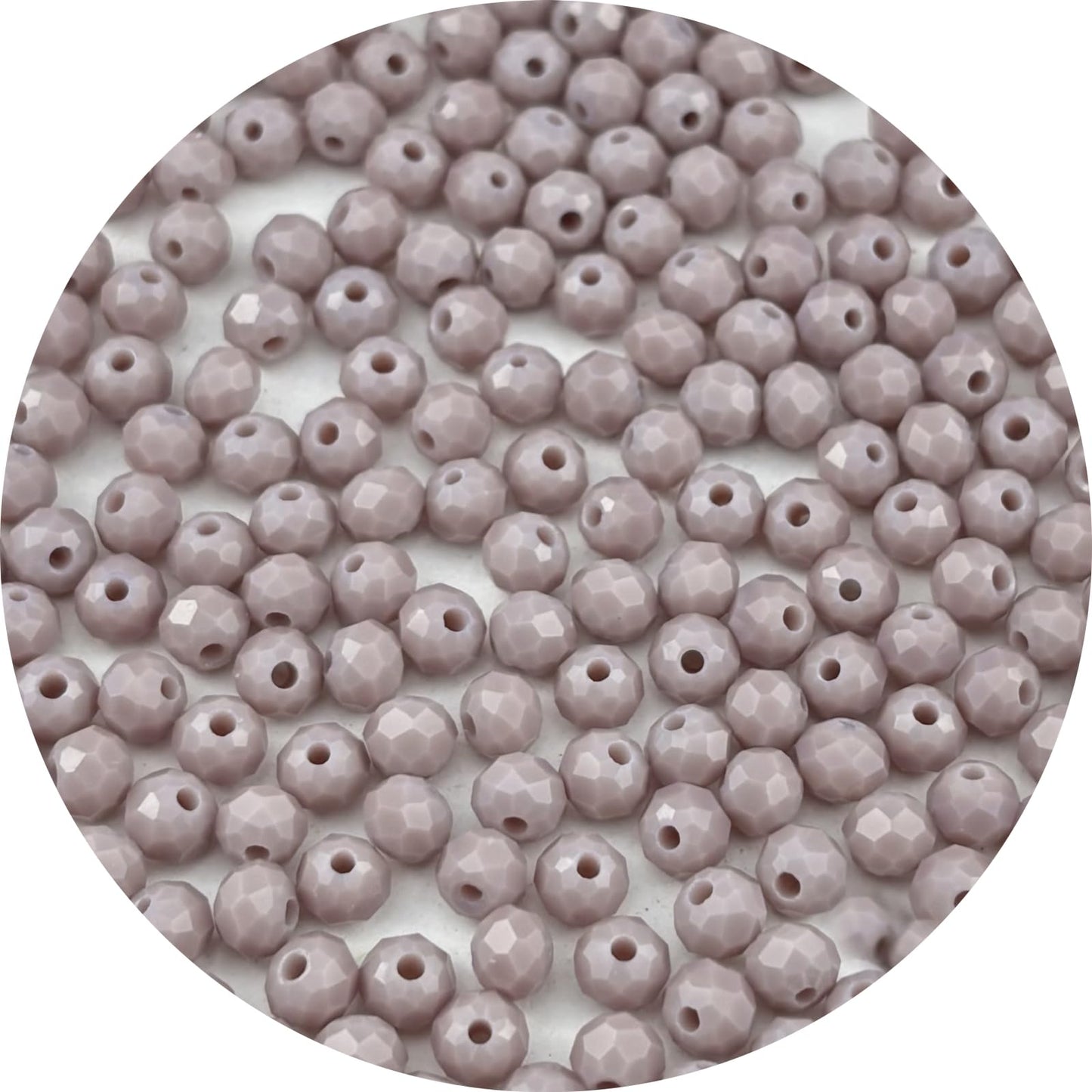 Pinhoollgo 400pcs 4mm Crystal Glass Beads Faceted Rondelle Glass Spacer Beads for Bracelets Necklace Pendants Earrings Key Chains Jewelry Making(Light Purple Porcelain)