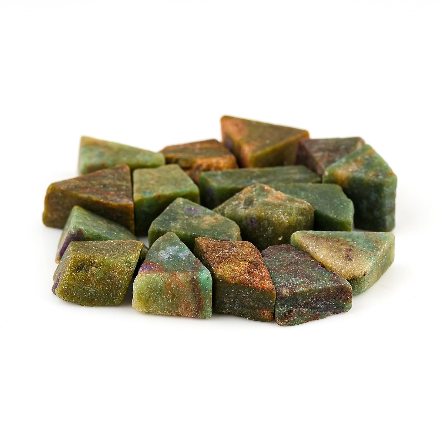 ColouredRocks 100 carats Ruby Fushite Crystals, Raw Stones, Rough Gemstones, Jewelry Making Supply, Cabbing, Polishing, Cutting, DIY, Crafts (15+pcs) (8-12mm)