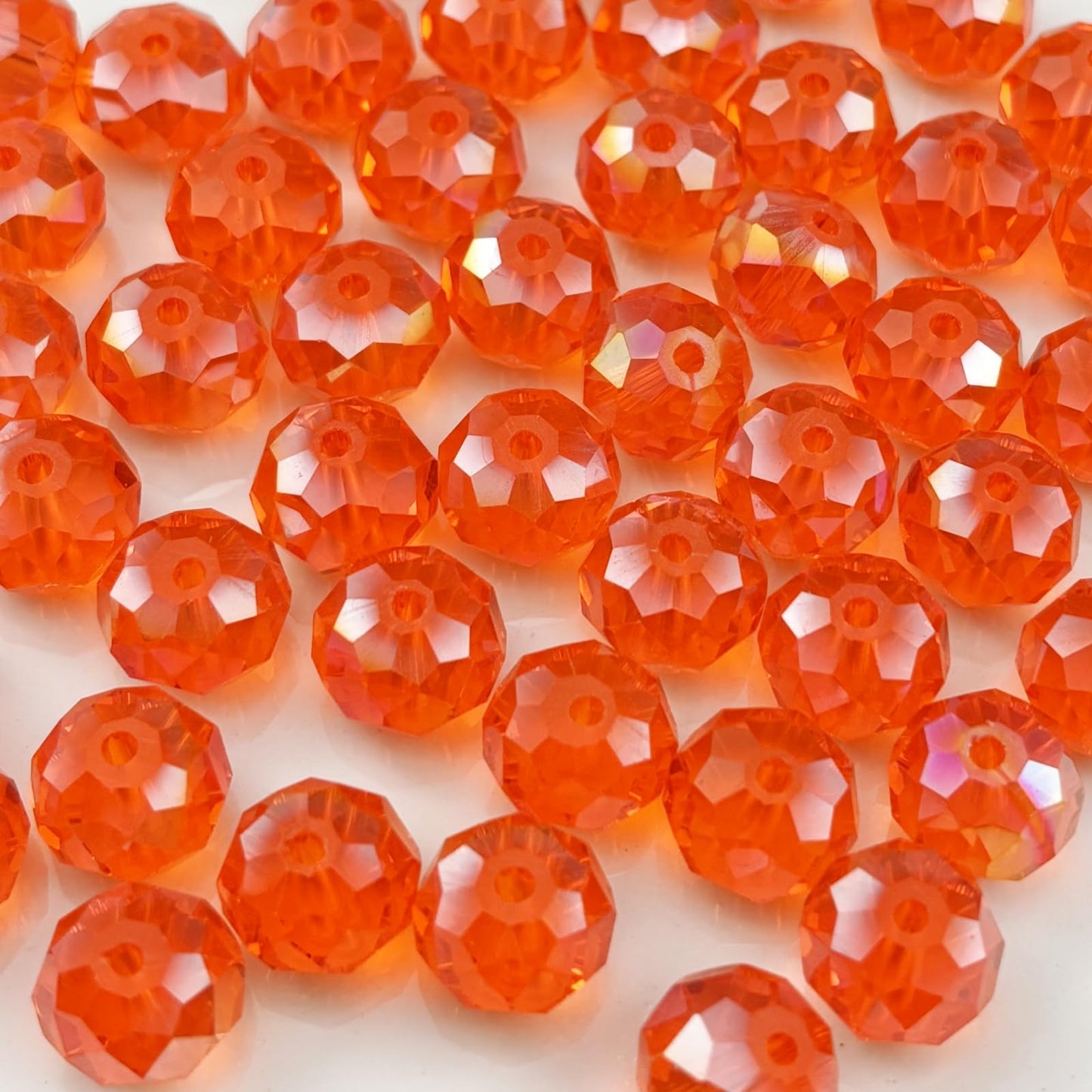 YHYPOCI 500pcs 3mm Crystal Glass Beads for Crafts Faceted Rondelle Glass Beads for Jewelry Making Crystal Spacer Beads for Necklaces Bracelets Earrings DIY Craft(Orange AB)