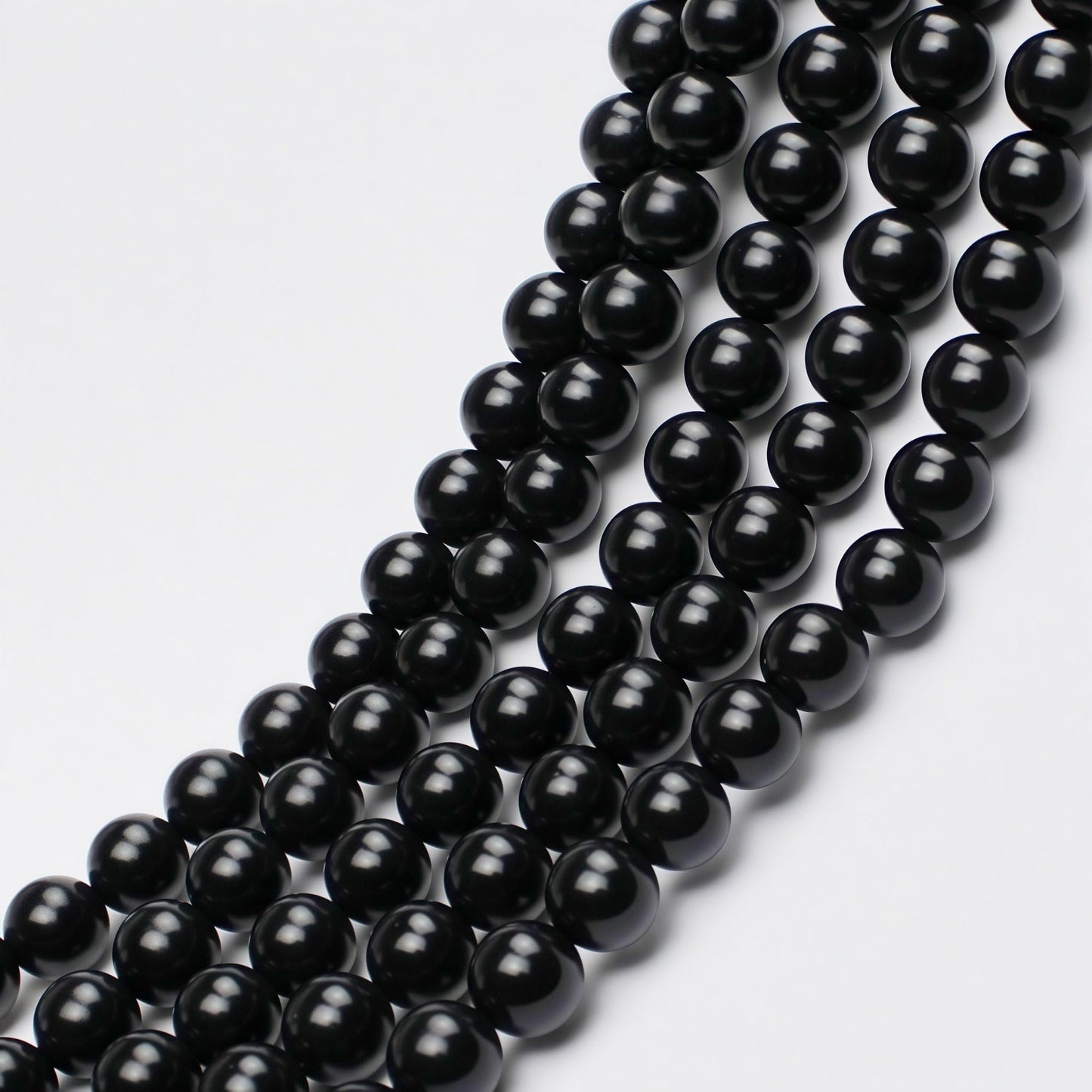 MJDCB Real Stone Beads Natural Matte Black Onyx Agate Round Loose Bead for Jewelry Making DIY Bracelet Necklace(4mm)