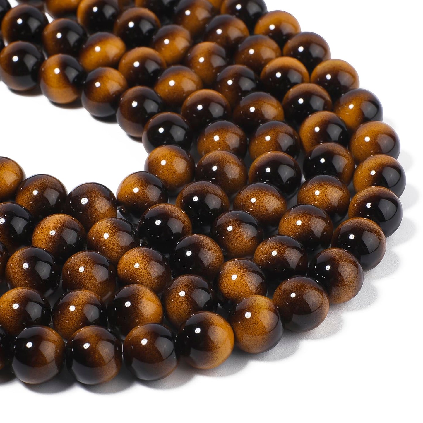 Song Xi 28PCS 12mm Yellow Tiger Eye Gemstone Beads for Jewelry Making, Round Smooth Glass Beads for DIY Bracelet Necklace Earring Keychain, Arts and Crafts, for Christmas Wedding Birthday