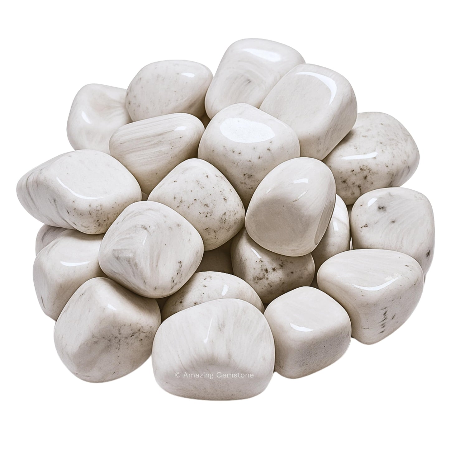 Amazing Gemstone Scolecite Crystals and Healing Stones Tumbled - 1 oz Scolecite Stone Gem Stones, Natural Healing Stones for Energy Balance, Stress Relief - Premium Polished Gems Rocks for Meditation