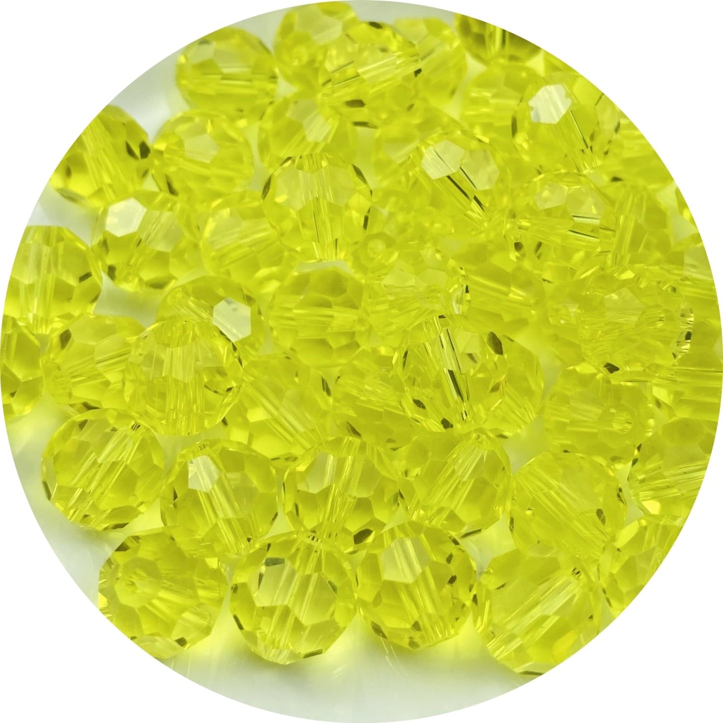 Xinhongo Crystal Glass Beads 50 Pieces 10mm Round Faceted Glass Spacer Beads for Jewelry Making Bracelet Earring Necklace DIY Craft Supplies(Gold Yellow)