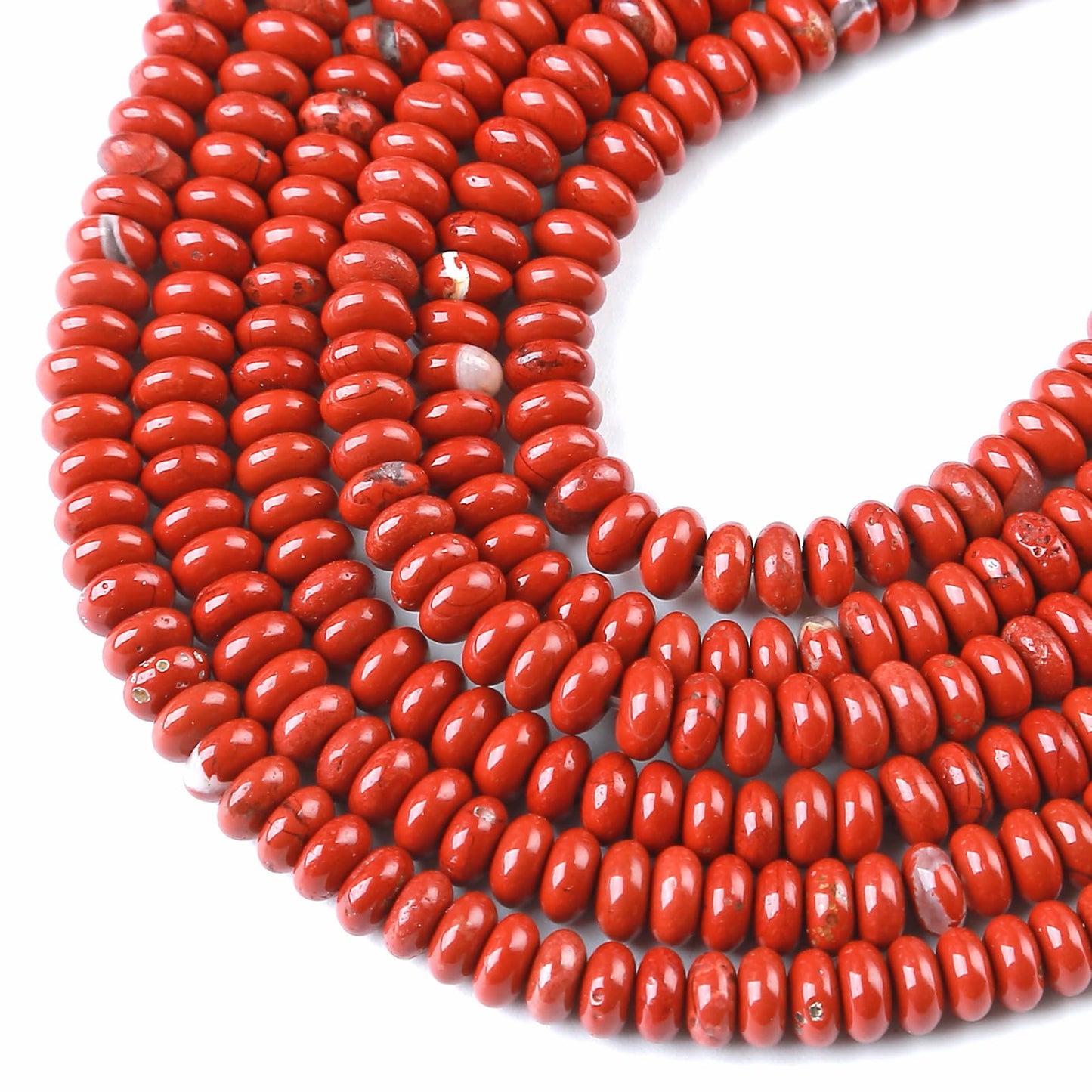 2x4MM 150PCS Chinese Red Jasper Tube Rondelle Abacus Disk Spacer Loose Beads for Jewelry Making