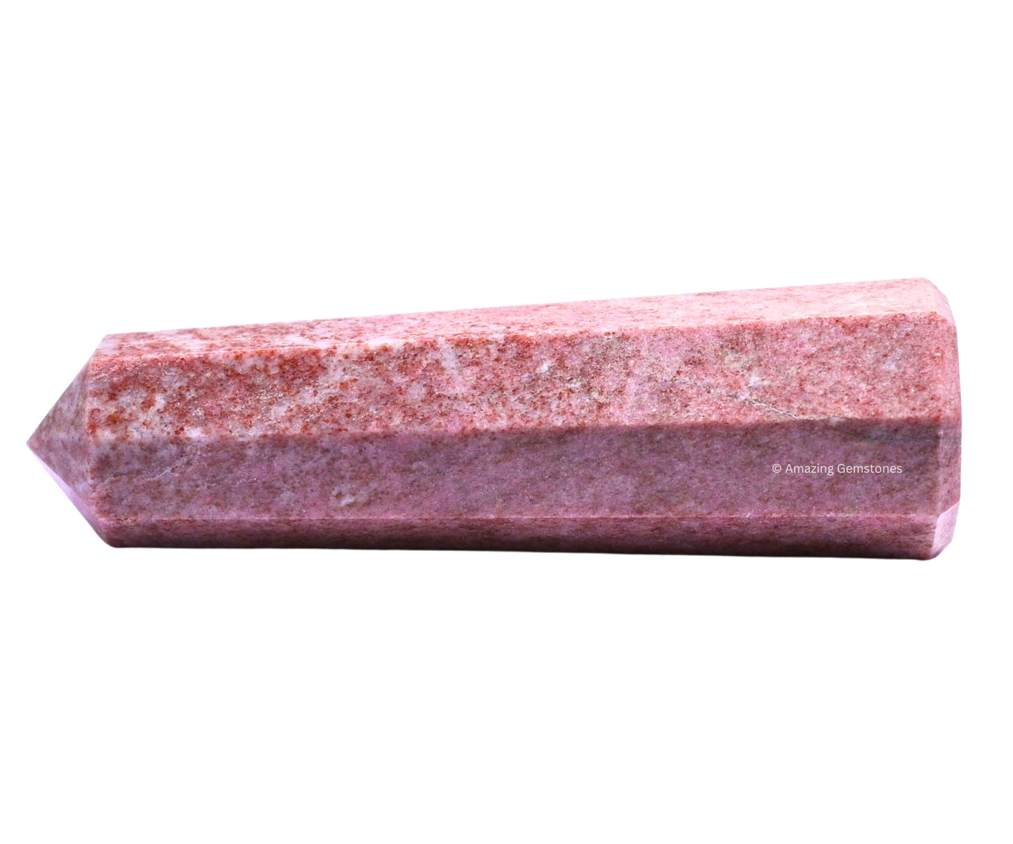 Amazing Gemstone Thulite Crystal Towers - Natural Healing Crystal Point Obelisk for Reiki Healing and Crystal Grid (2" to 3" Inch)