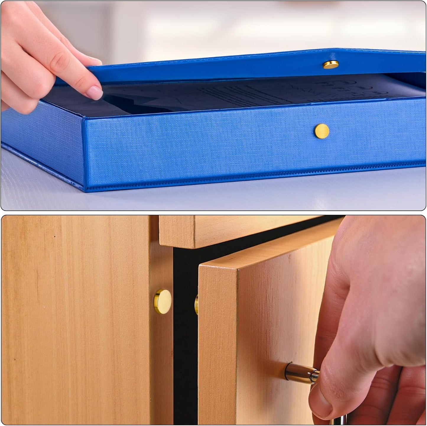 SMARTAKE 45 Pcs Neodymium Refrigerator Magnets - Small Round Office Magnets for Home & Kitchen (Gold)