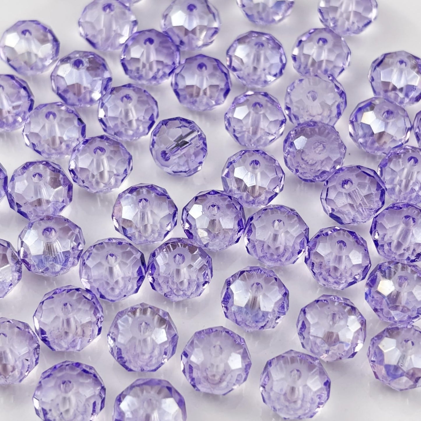 YHYPOCI 500pcs 3mm Crystal Glass Beads for Crafts Faceted Rondelle Glass Beads for Jewelry Making Crystal Spacer Beads for Necklaces Bracelets Earrings DIY Craft(Crystal Purple AB)