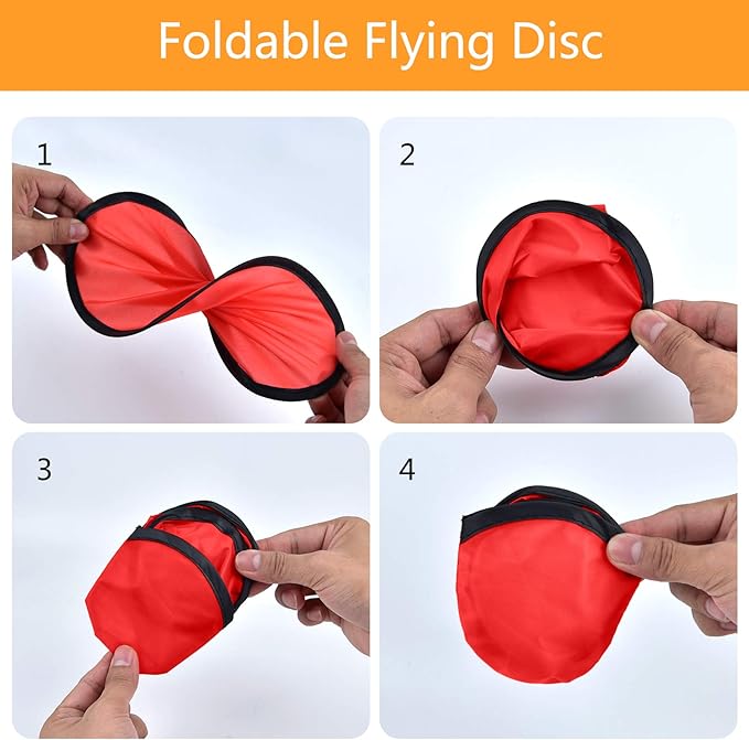 Mototo 30 Pieces Foldable Flying Disc Fans with Bag Folding Pocket Toy Set for Kids Fun Birthday Party Favors Summer Outdoor Activity Game Halloween Christmas, 10 Colors (Colorful 3)