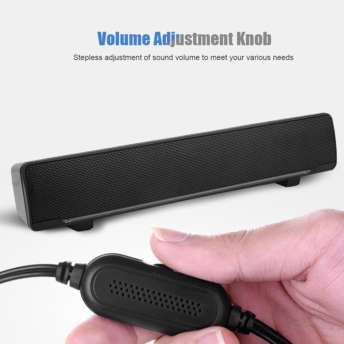 Yosoo 3.5mm Smart TV Wired Soundbar Universal Portable Speaker, Supports Audio Input, Features Surround Sound