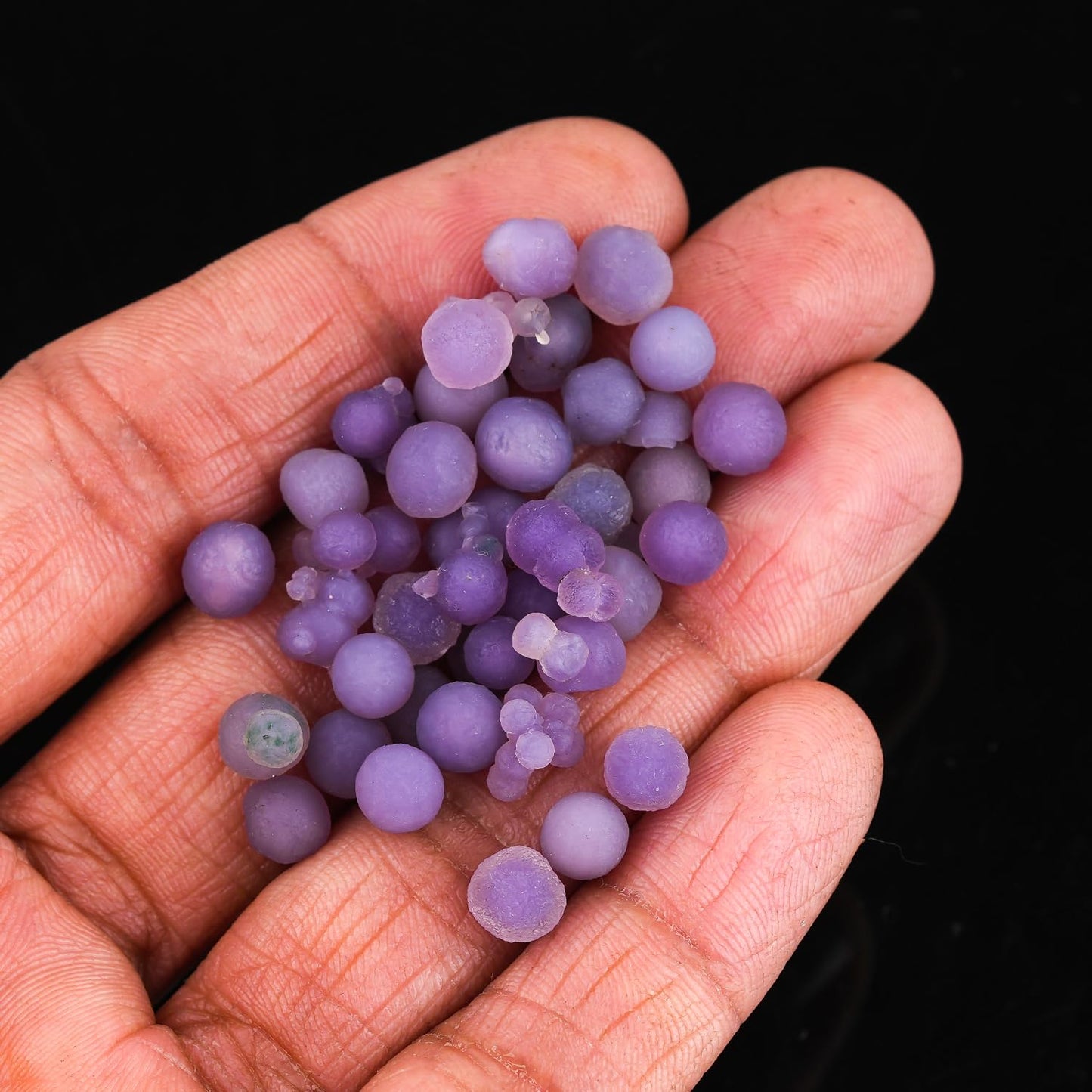 CRYSTALINES 50CT, Wholesale Natural Purple Cluster Grape Agate Gemstone, Untreated Rough Stones, Bulk Loose Supplies Jewelry Making, Minerals Healing Crystals, Gem Collection, 38-40pcs