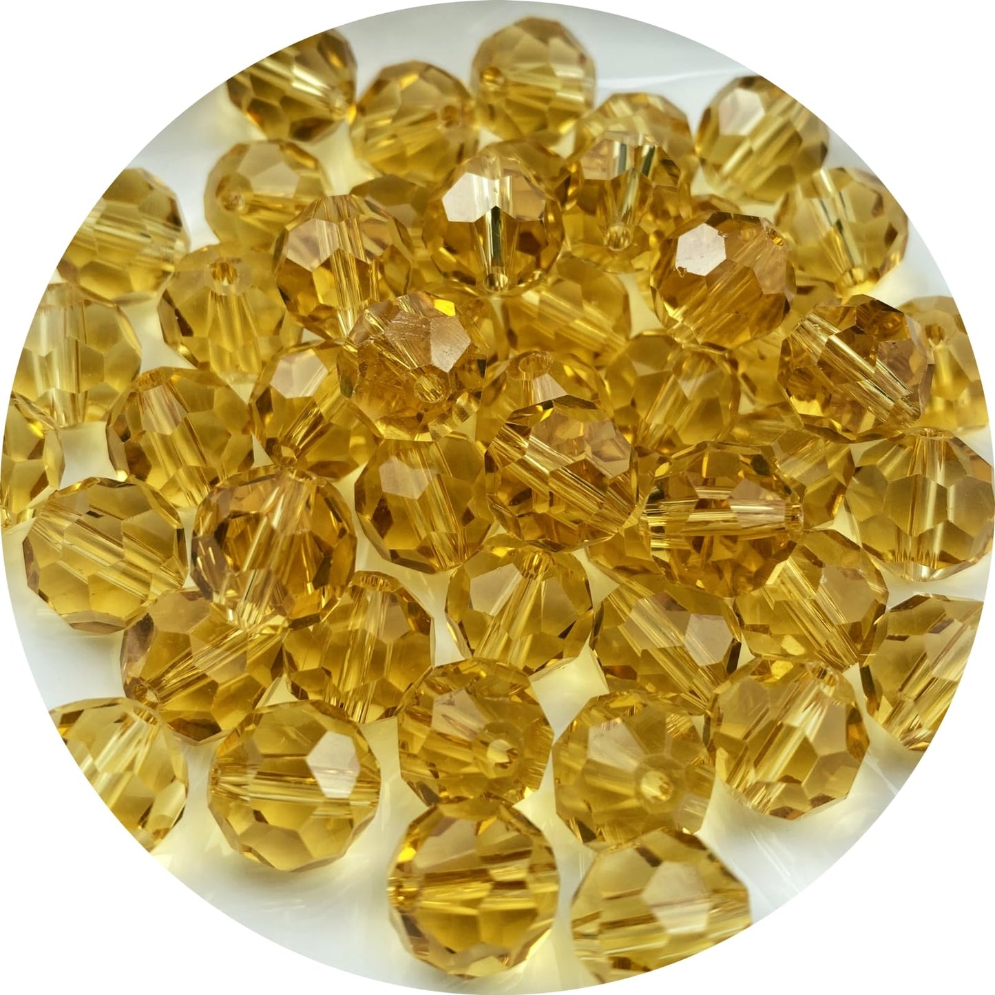 Xinhongo Crystal Glass Beads 500 Pieces 3mm Round Faceted Glass Spacer Beads for Jewelry Making Bracelet Earring Necklace DIY Craft Supplies(Champagne)