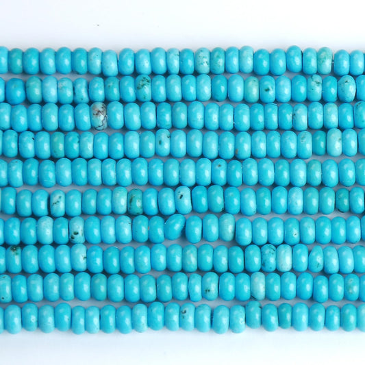 2x4MM 150PCS Turquoise Tube Rondelle Abacus Disk Spacer Loose Beads for Jewelry Making
