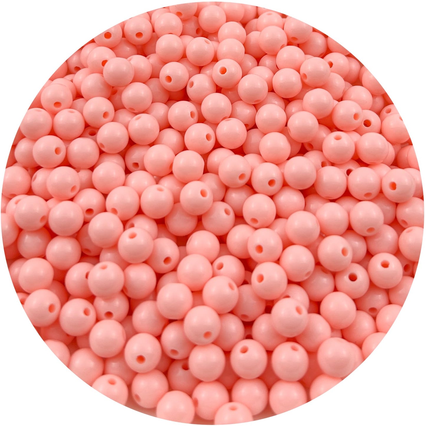 Mulutoo 200Pieces 10MM Acrylic Round Beads Round Acrylic Balls Chunky Beads Smooth Spacer Plastic Pastel Beads Craft Beads for Necklace and Bracelet Making Crafting Supplies(179-pale Pink)