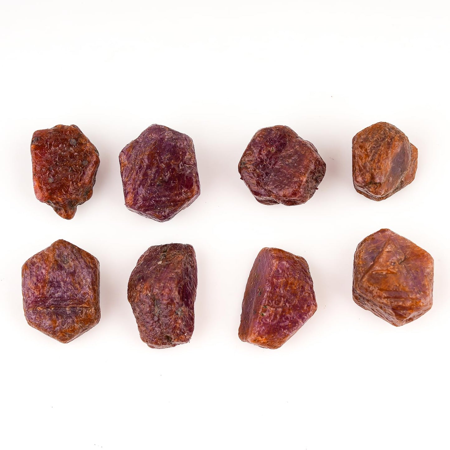 ColouredRocks 100 carats Ruby Crystals, Raw Stones, Rough Gemstones, Jewelry Making Supply, Cabbing, Polishing, Cutting, DIY, Crafts (8pcs) (10-15mm)