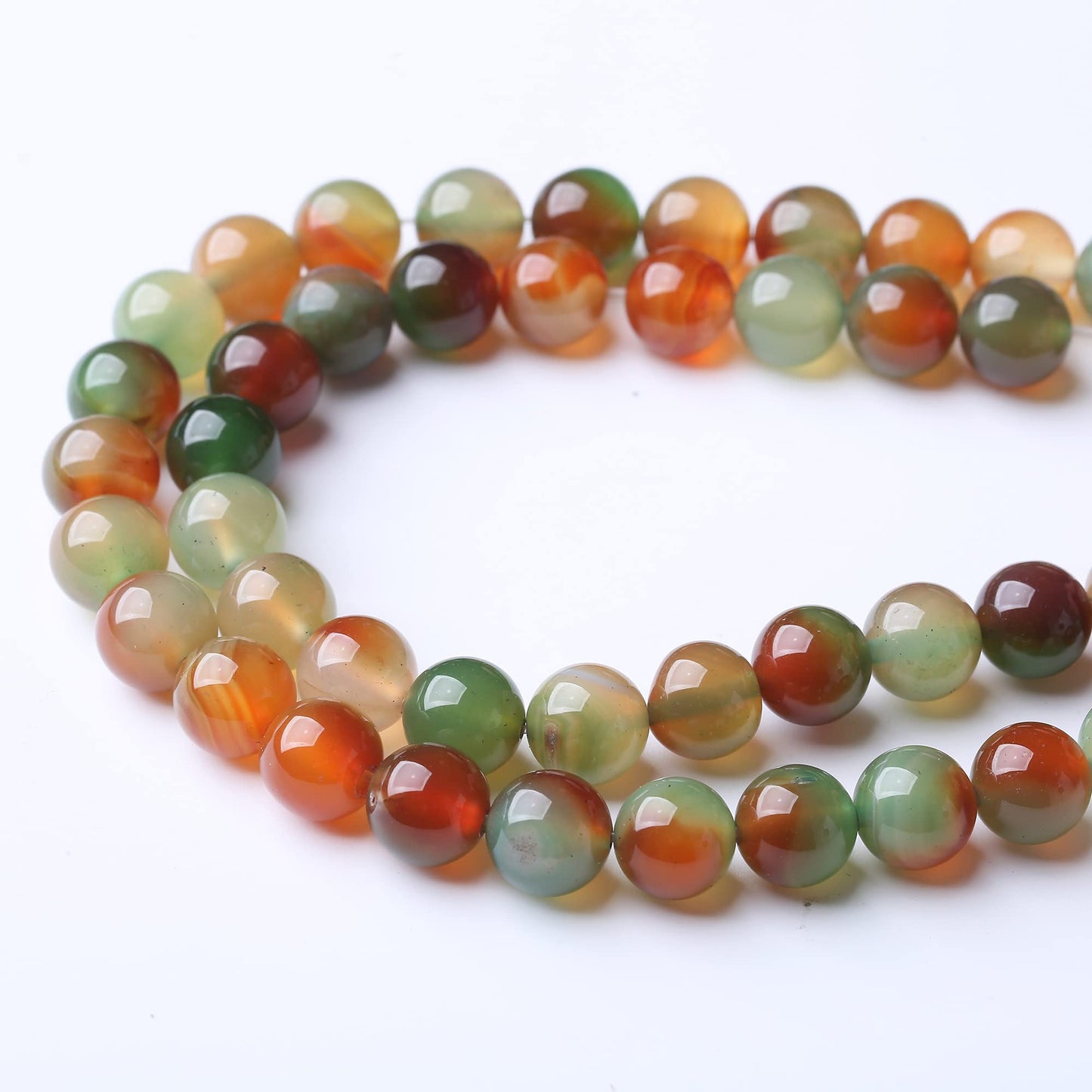8MM Peacock Agate Round Loose Beads Natural Gem Beads Crystal Energy Stone Beads for Jewelry Making DIY Bracelet Necklace