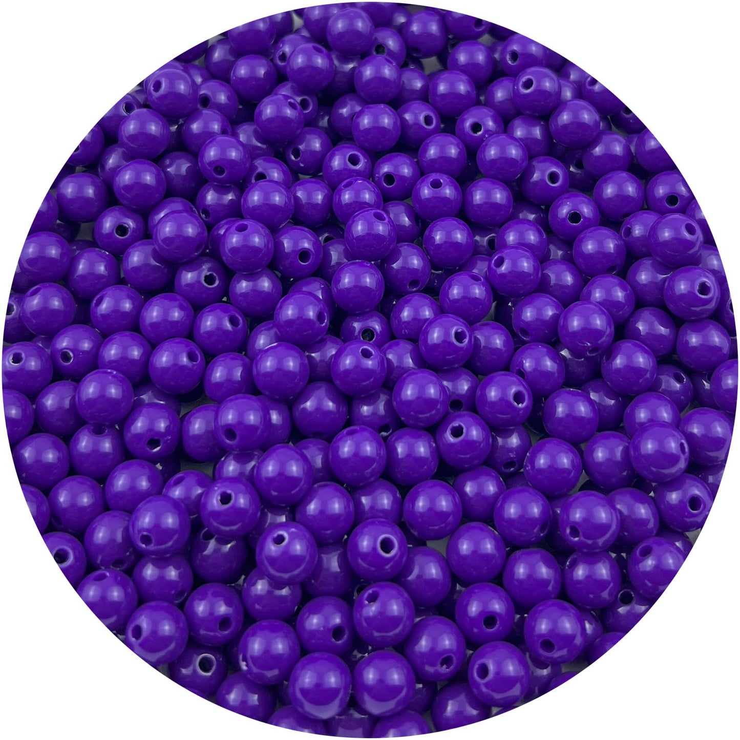 Mulutoo 120Pieces 12MM Acrylic Round Beads Round Acrylic Balls Chunky Beads Smooth Spacer Plastic Pastel Beads Craft Beads for Necklace and Bracelet Making Crafting Supplies(187-deep Purple)