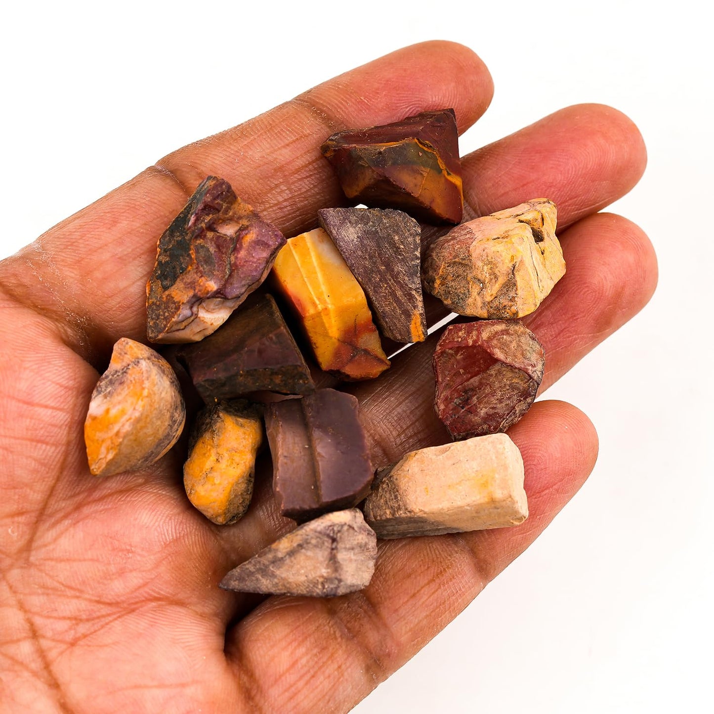 ColouredRocks 100 carats Mookaite Crystals, Raw Stones, Rough Gemstones, Jewelry Making Supply, Cabbing, Polishing, Cutting, DIY, Crafts (10-12pcs) (10-15mm)