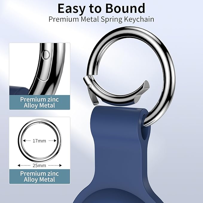 Compatible with AirTag Holder Case Keychain 8 Pack, for AirTag 1st & 2nd Generation Key Chain Ring Case Cover for Air Tag Holder GPS Tracker Item Air Tags Finders Air Tagholder for Kids,Bags,Luggages