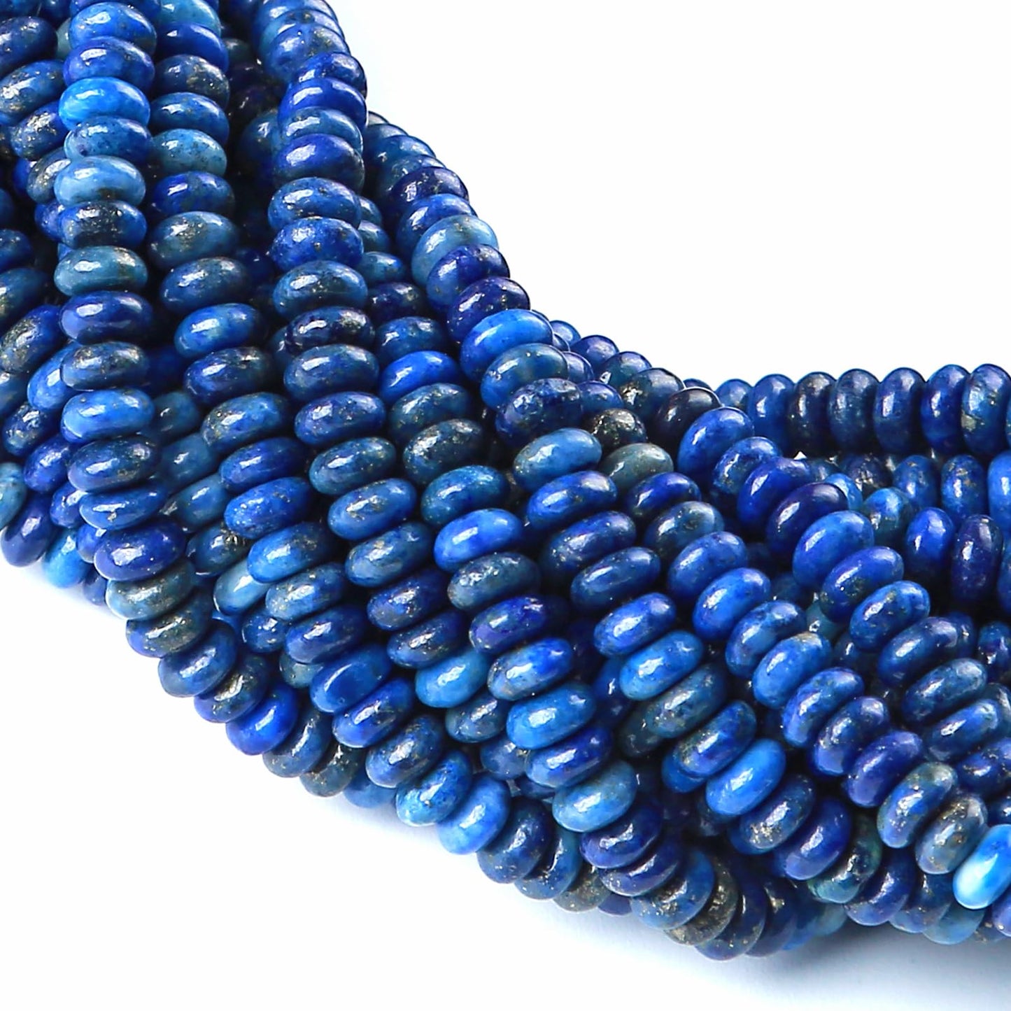 2x4MM 150PCS Lapis Lazuli Tube Rondelle Abacus Disk Spacer Loose Beads for Jewelry Making