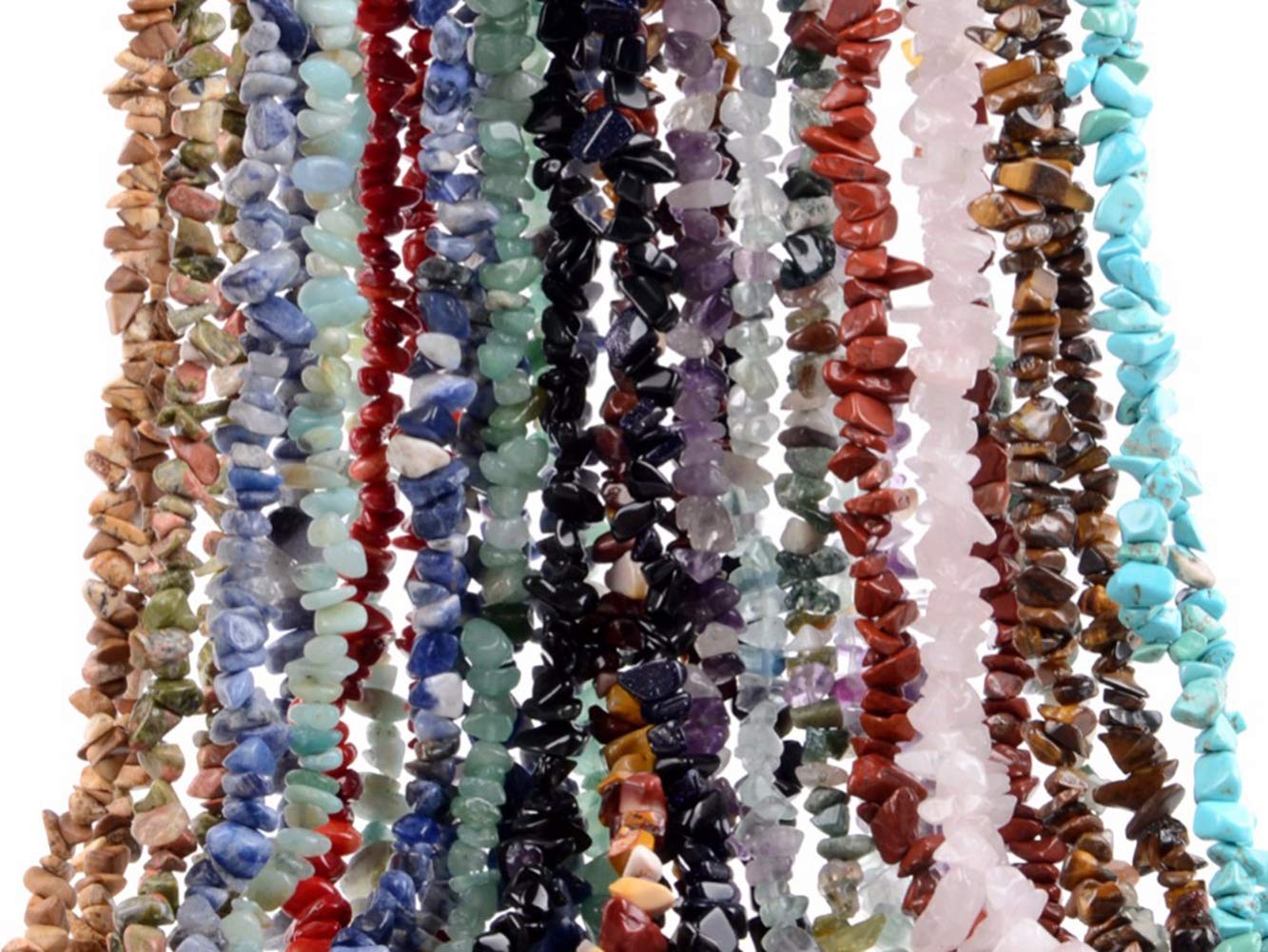 Natural Chip Stone Beads 5-8mm Rutilated Quartz About 400 Pieces Irregular Gemstones Healing Crystal Loose Rocks Bead Hole Drilled DIY for Bracelet Jewelry Making Crafting (5-8mm, Rutilated Quartz)