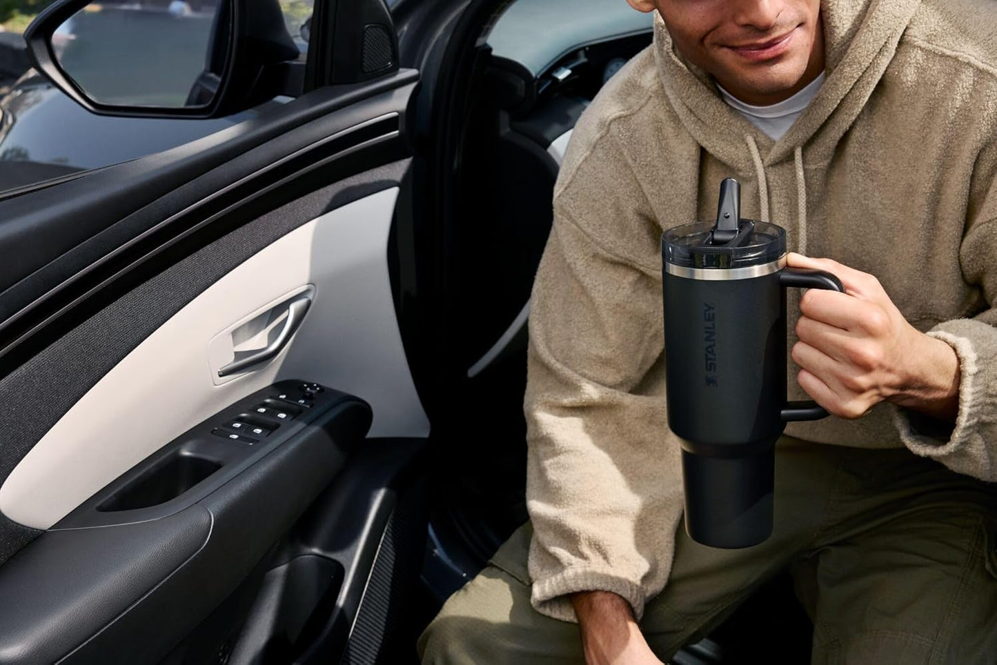 STANLEY Quencher ProTour 30 oz Tumbler - Leakproof Lid, Built-In Straw & Handle | BPA-Free Ash Color