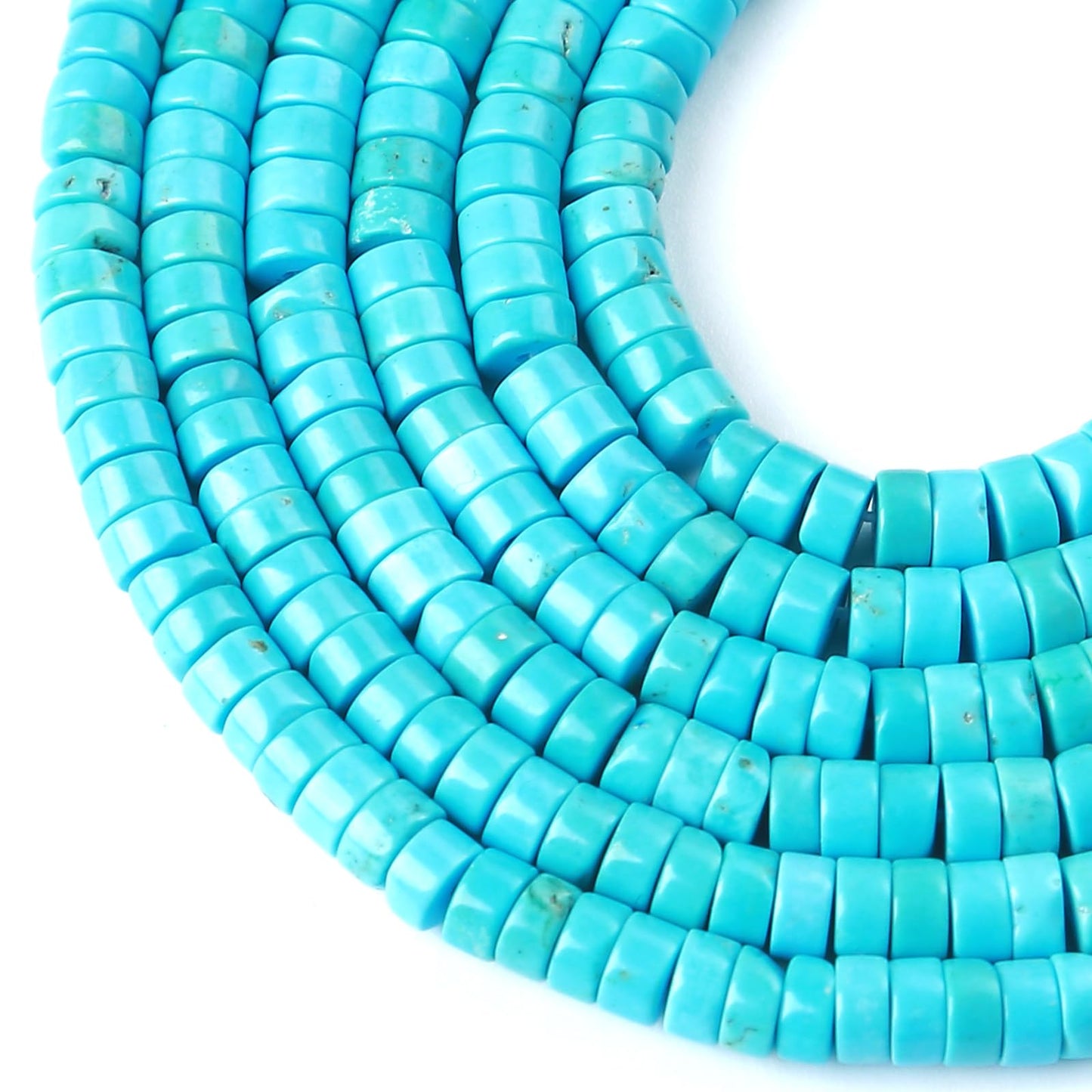 2x4MM 150PCS Turquoise Tube Cylinder Rondelle Abacus Disk Spacer Loose Beads for Jewelry Making