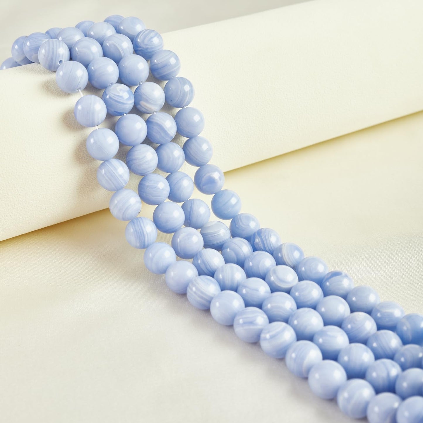 100pcs 10mm Blue Lace Agate Beads Natural Gemstone Beads Round Loose Beads for Jewelry Making
