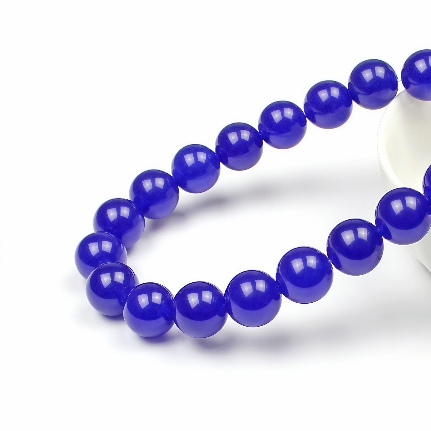 MJDCB Natural Stone Beads Sapphire Jade Round Loose Beads for Jewelry Making DIY Bracelet Necklace (4mm)