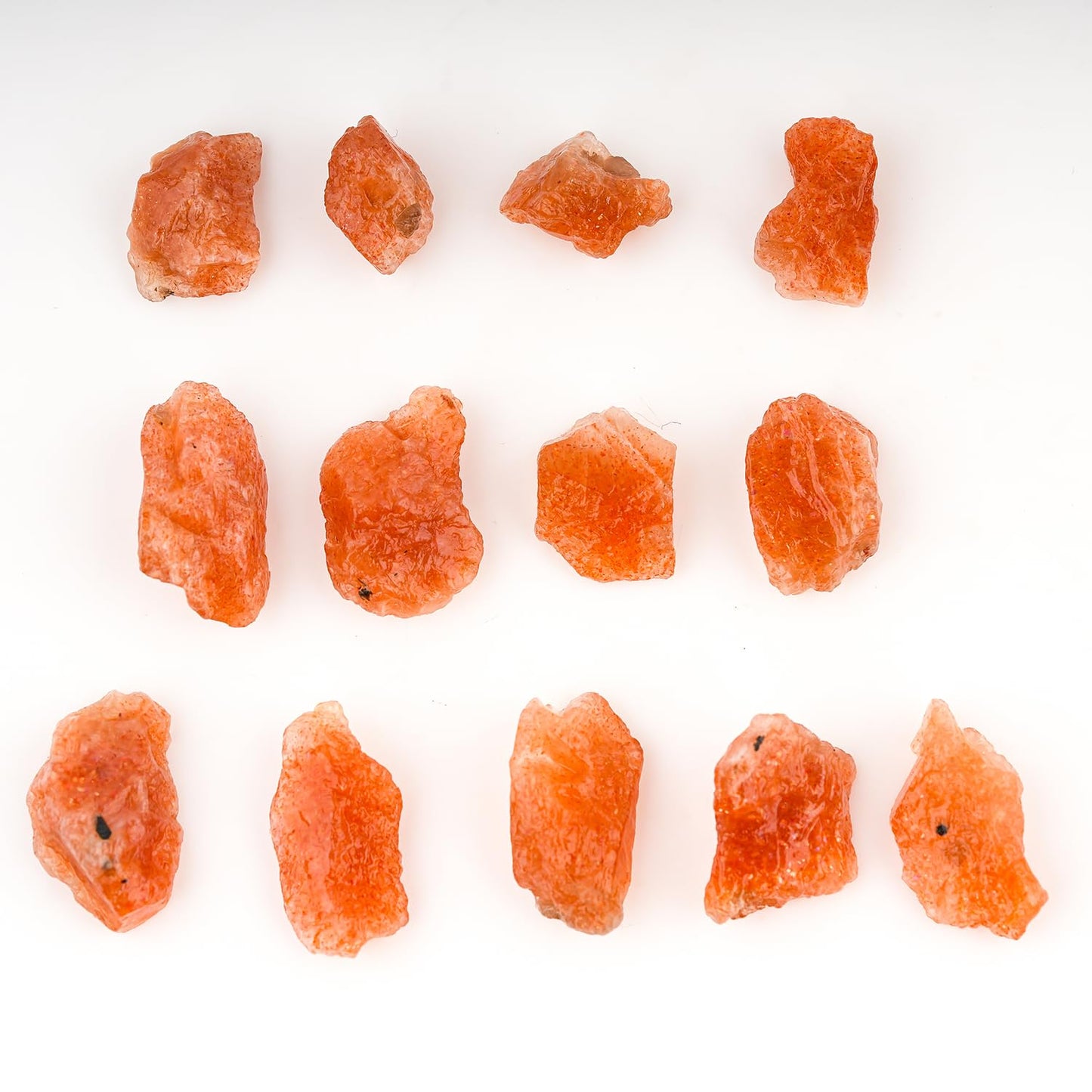 ColouredRocks 100 carats Sunstone Crystals, Raw Stones, Rough Gemstones, Jewelry Making Supply, Cabbing, Polishing, Cutting, DIY, Crafts (9-10pcs) (14-18mm)