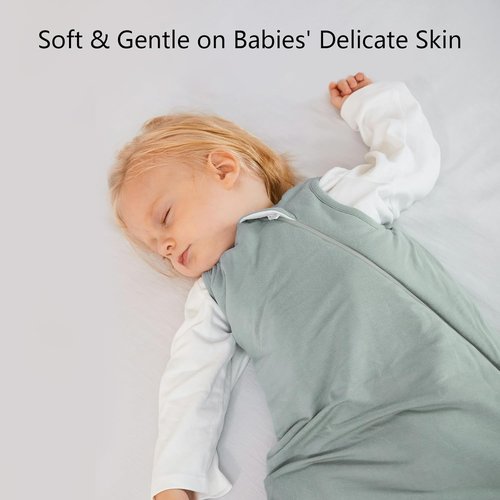 BubblePanda Bamboo Sleep Sack - Soft 2-Way Zipper Toddler Blanket for Infants 0-6 Months