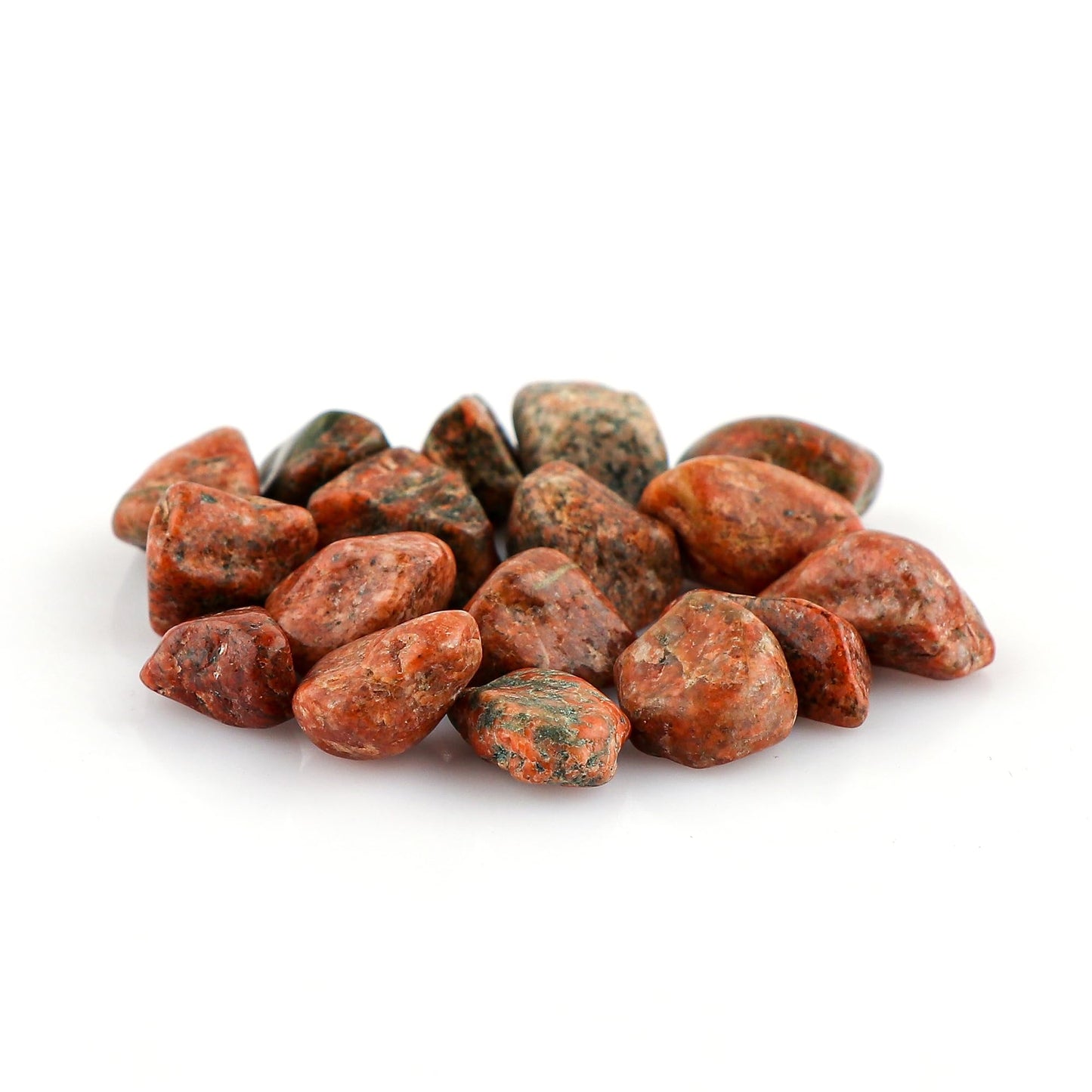 CRYSTALIS 100cts Natural Unakite Polished Raw Crystals, Loose Gemstone Wholesale Bulk Rough Jewelry Making Supply, Chakra And Healing Raw Stones, Wire Wrapping, DIY, Tumbling, Gem Collection