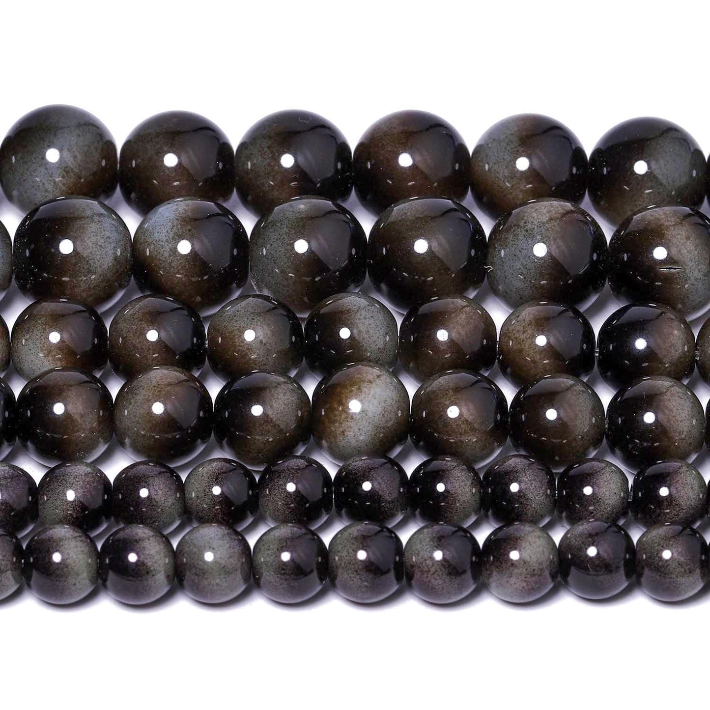 Song Xi 60PCS 6mm Grey Tiger Eye Gemstone Beads for Jewelry Making, Round Smooth Glass Beads for DIY Bracelet Necklace Earring Keychain, Arts and Crafts, for Christmas Wedding Birthday