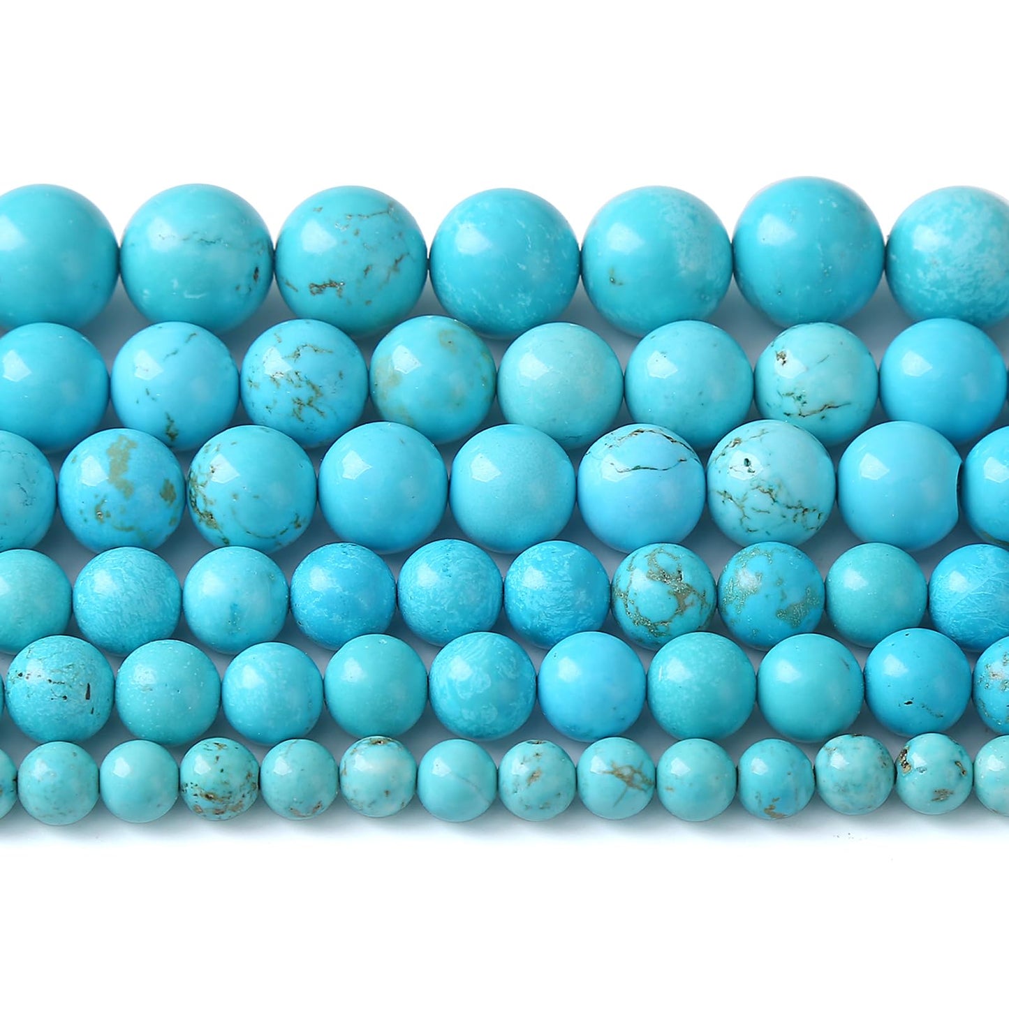 10MM 38PCS Natural Stone Turquoise Beads for Jewelry Making DIY Bracelet