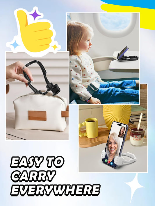 Gifts for Teens Boys Girls Adults Cell Phone Stand: UPGRADE Adjustable Thumbs Up Lazy Phone Holder for Desk Cool Gadgets for Men Women Adults Husband Wife Dad Him Fun Stocking Stuffers Birthday Gift