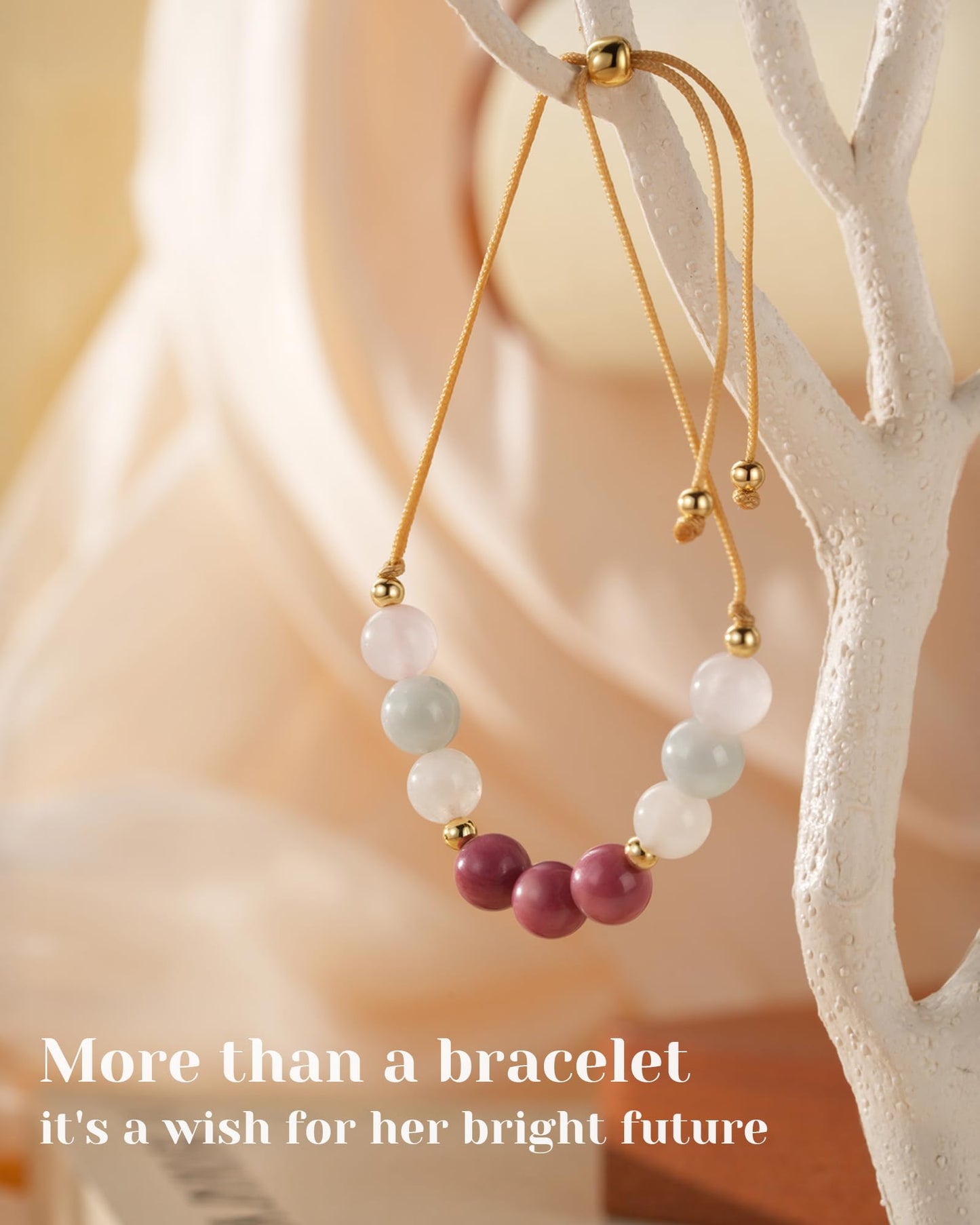 HGDEER Get Well Soon Gifts for Women, Healing Crystals Stones Cards Thinking of You Feel Better After Surgery Encouragement Bracelet