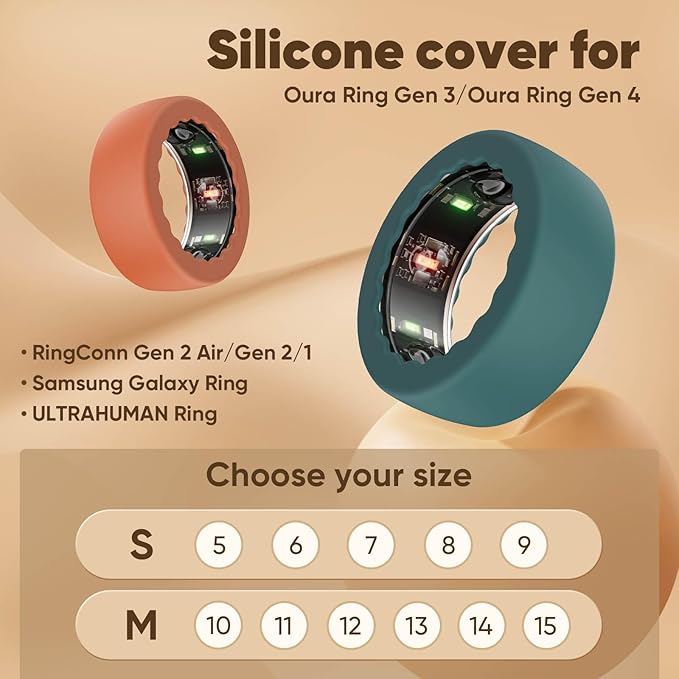 BO&DQQ 15 Pack Ring Protector Compatible with Oura Ring Cover Gen 4 / Gen 3 / Samsung Galaxy/RingConn/ULTRAHUMAN, Anti-Scratch Elastic Silicone Case for Smartring Men Women Working Out Gym