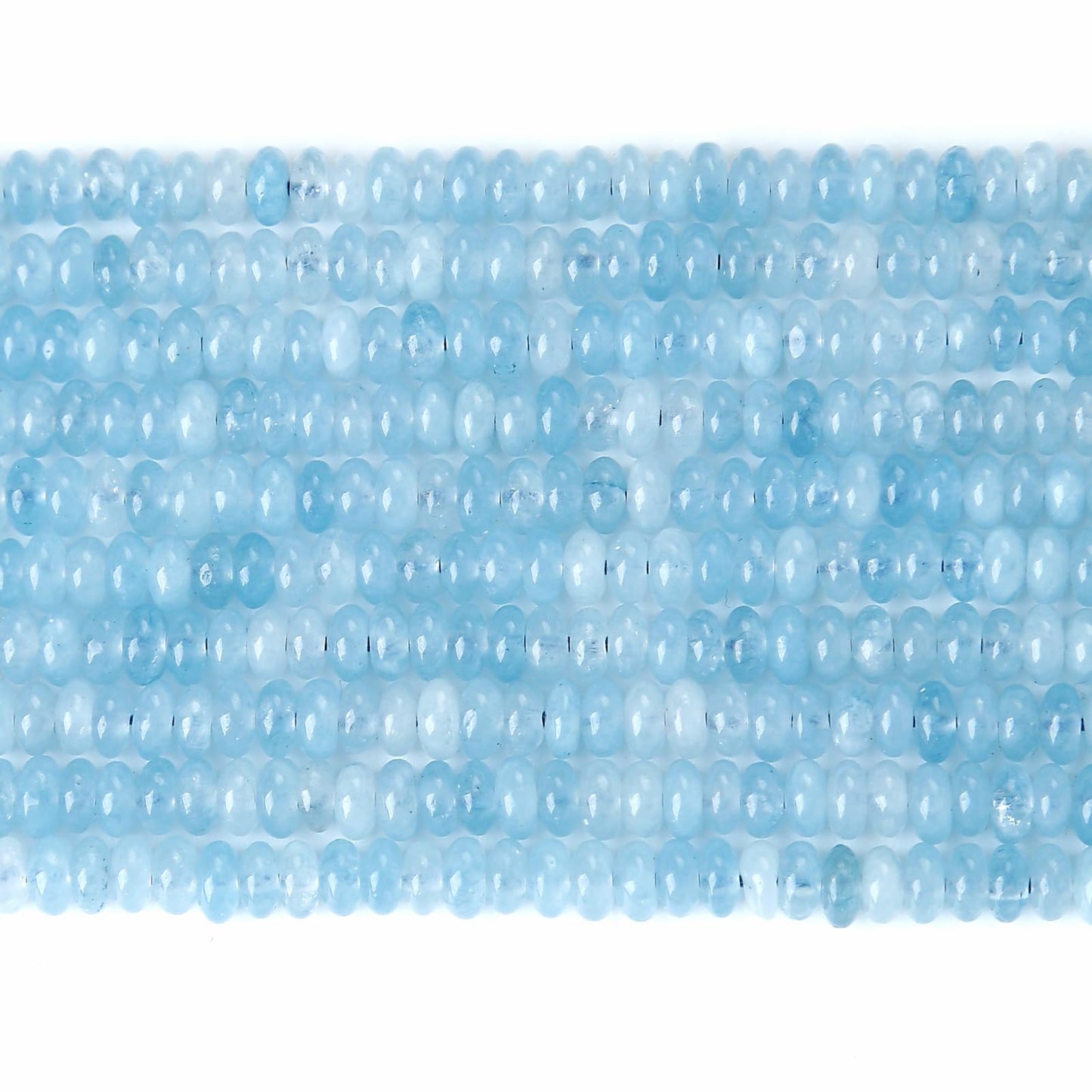 2x4MM 150PCS Aquamarine Jade Tube Rondelle Abacus Disk Spacer Loose Beads for Jewelry Making