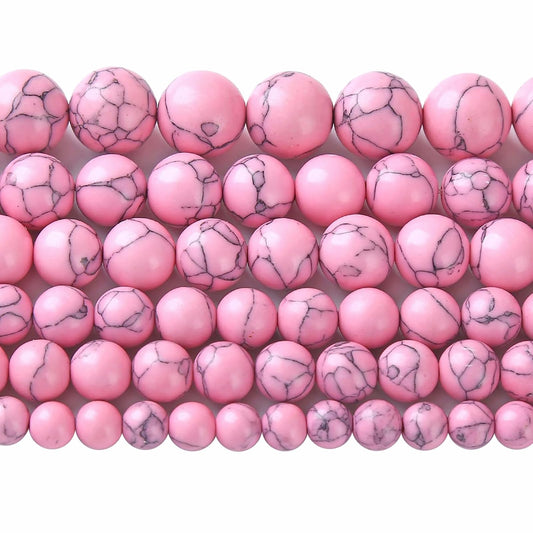 4MM 86PCS Pink Turquoise Spacer Loose Beads for Jewelry Making DIY Bracelet Necklace
