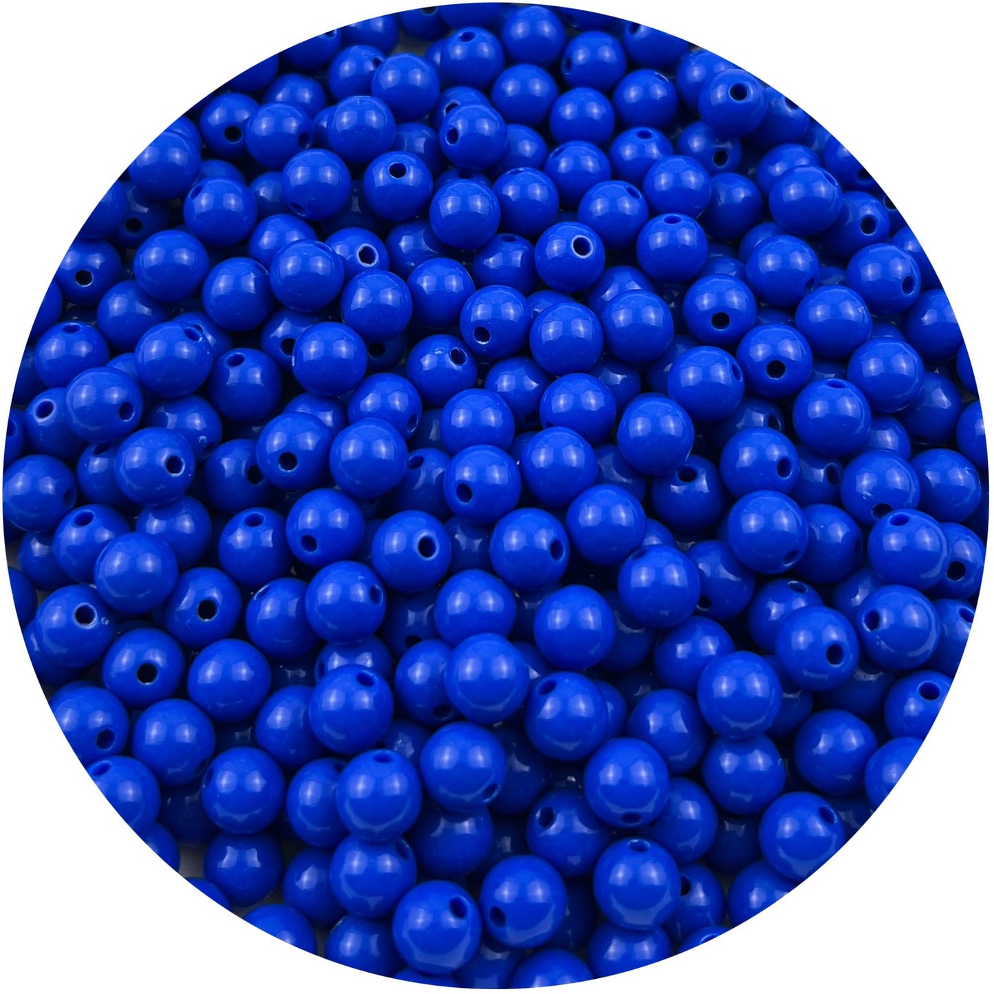 Mulutoo 1000 Pieces 6MM Acrylic Round Beads - Light Royal Blue