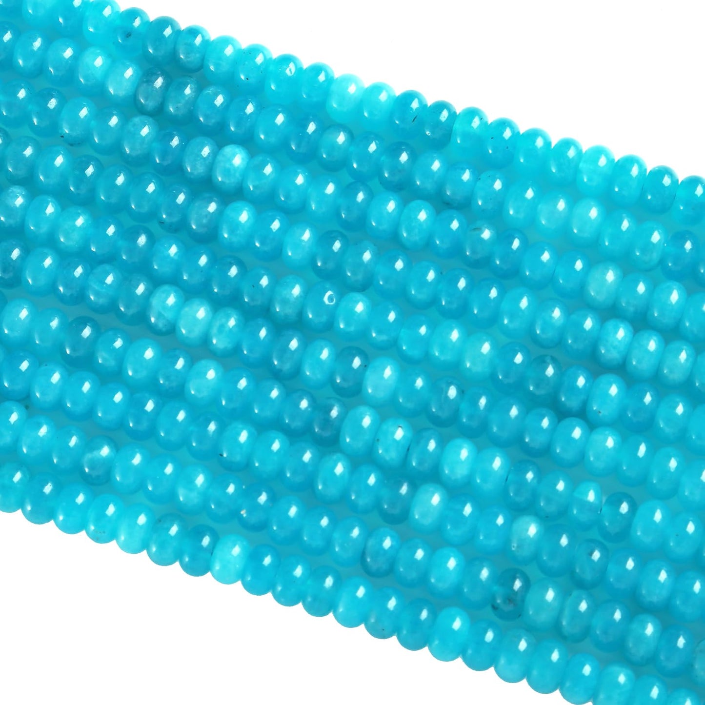 5x8MM 72PCS Amazonite Chalcedony Disk Stone Tube Rondelle Abacus Spacer Loose Beads for Jewelry Making Bracelet DIY Accessories