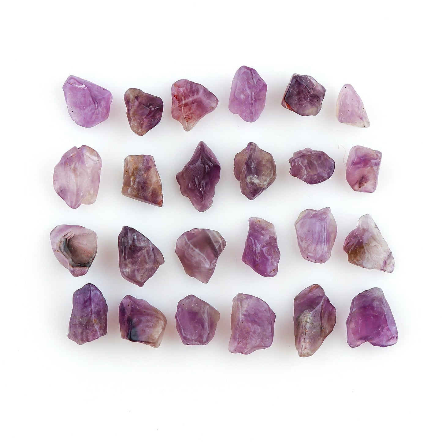 CRYSTALIS 100cts Natural Trapiche-Amethyst Polished Raw Crystals, Loose Gemstone Wholesale Bulk Rough Jewelry Making Supply, Chakra And Healing Raw Stones, Wire Wrapping, DIY, Tumbling, Gem Collection