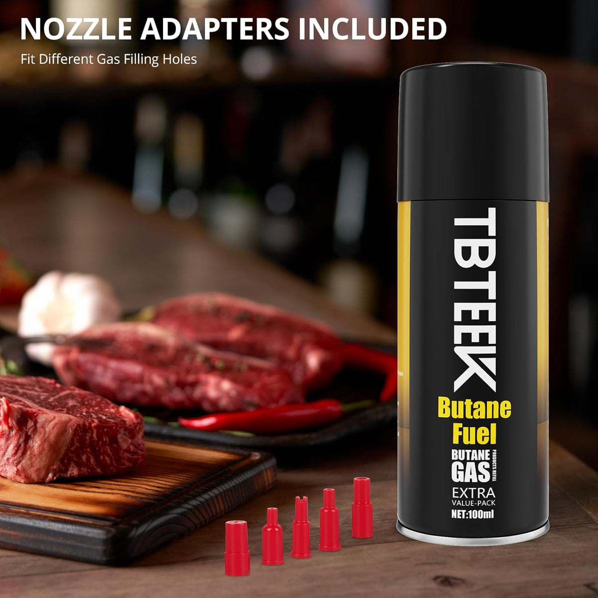 TBTEEK Cooking Torch - Versatile Kitchen Lighter with Butane Fuel for BBQ, Baking & Soldering (1 Can)