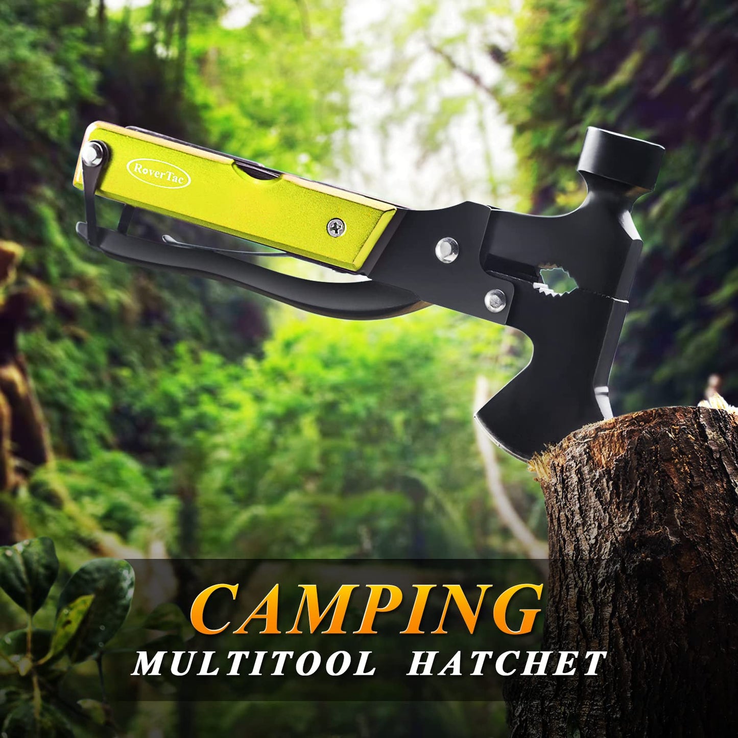 Christmas Gifts for Men Dad, RoverTac Multitool Axe for Mens Gifts, Gifts for Dad Husband Dad Boyfriend, Christmas Gifts Mens Stocking Stuffers-14 in 1 Multi Tool Axe Hatchet